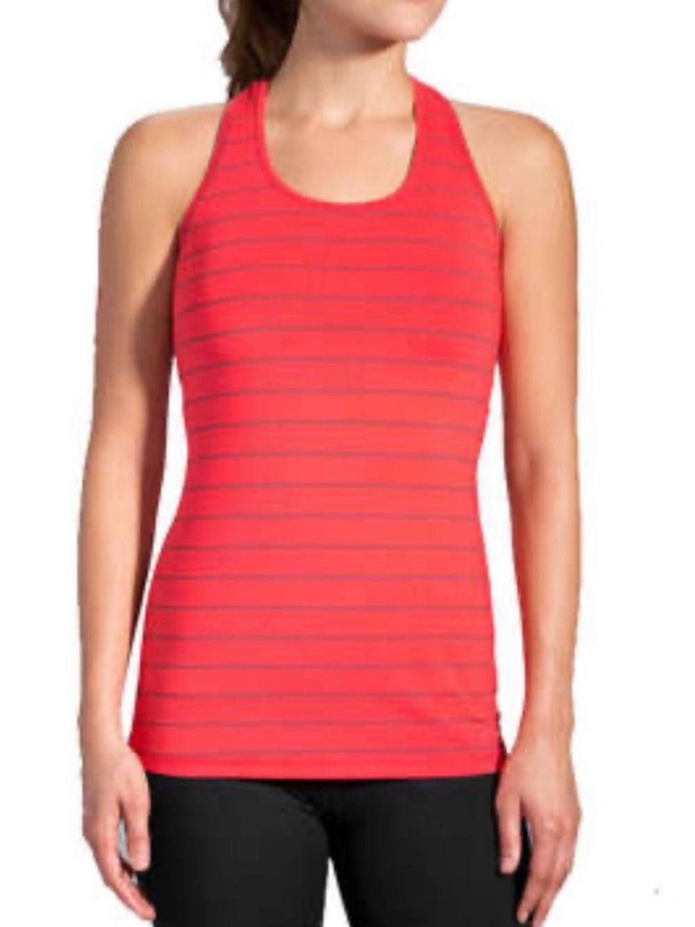 Brooks Red Striped Racerback Tank Running Hiking XL shirt top pick-up Black